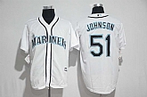Seattle Mariners #51 Randy Johnson White New Cool Base Stitched Jersey,baseball caps,new era cap wholesale,wholesale hats